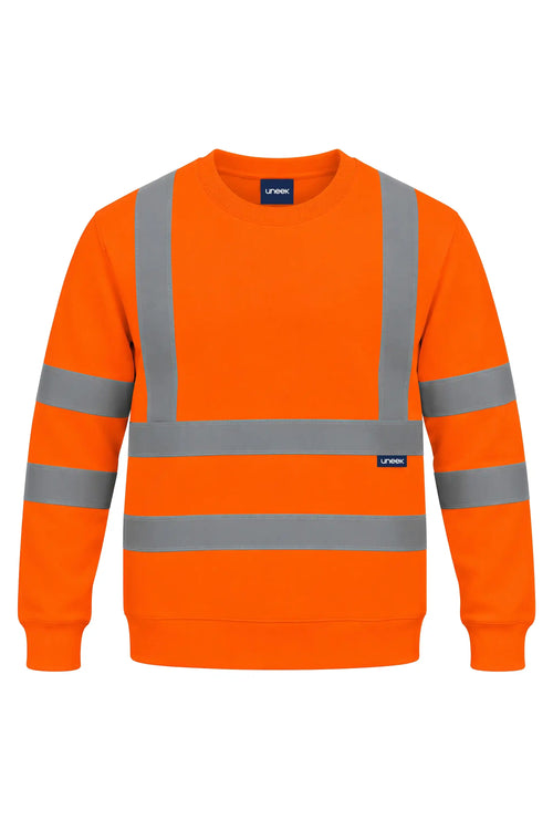 Hi-Vis-Crew-Neck-Sweatshirt - Orange