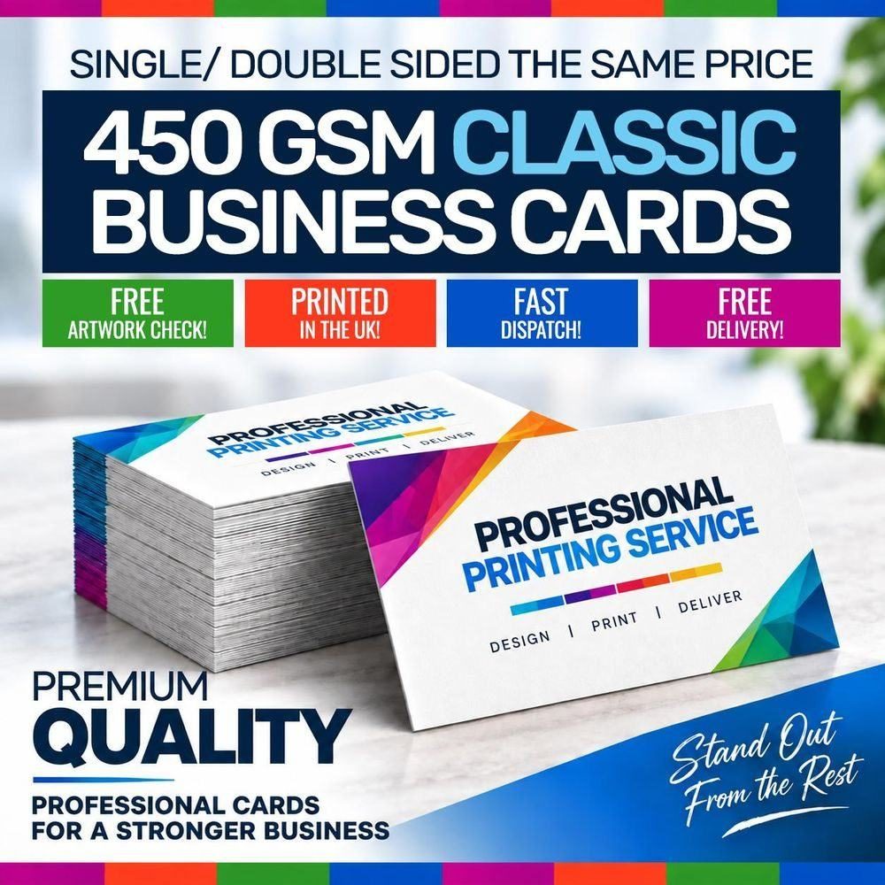 Classic Business Cards 450 GSM Silk Paper