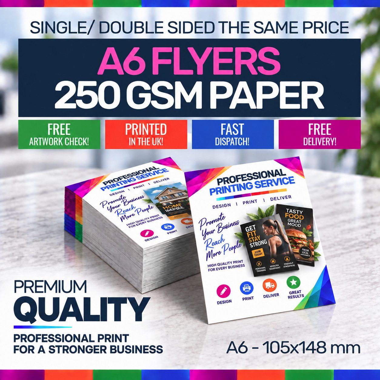 A6 Flyers & Leaflets – 250 GSM
